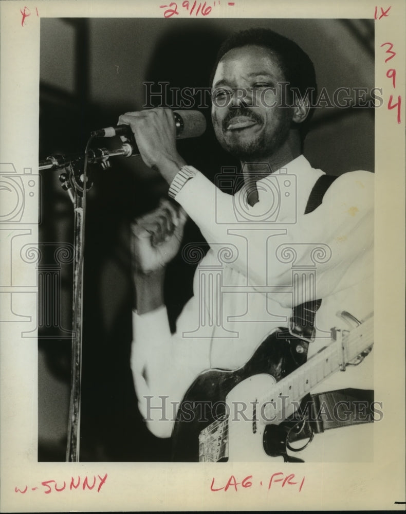 Press Photo King Sunny Ade, Nigerian musician, singer and songwriter.- Historic Images