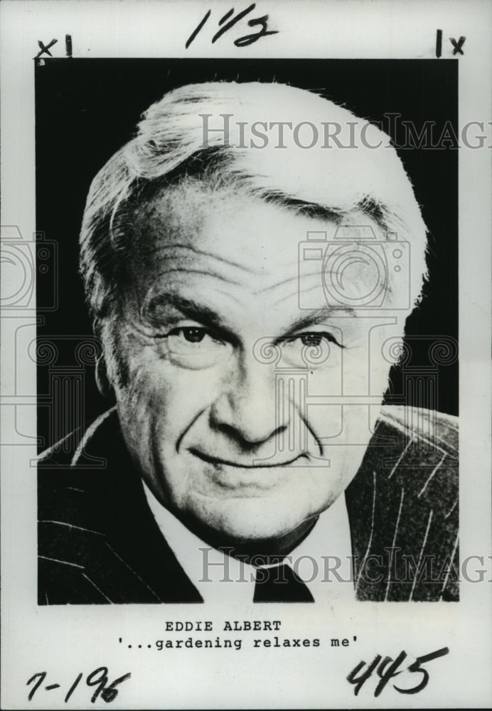 1978 Press Photo Actor Eddie Albert likes to garden at Pacific Palisades home.