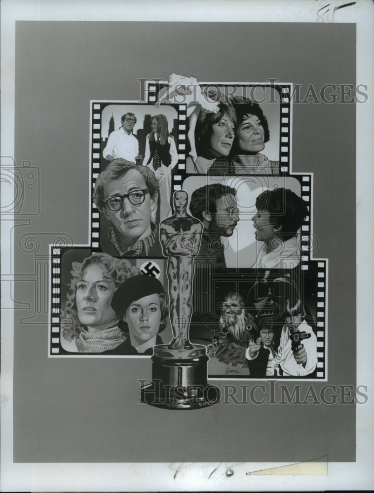 1978 Press Photo Art work of Best Picture of the Year nominees for Academy Award- Historic Images