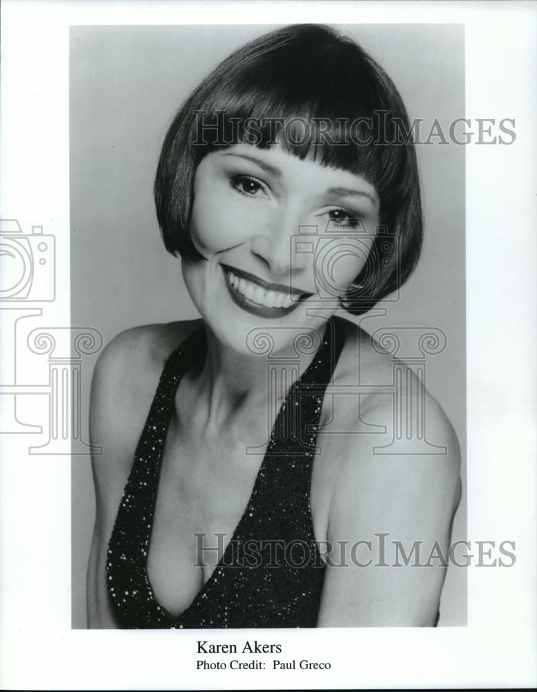 Press Photo Karen Akers, singer and Broadway star. - nop00373- Historic Images