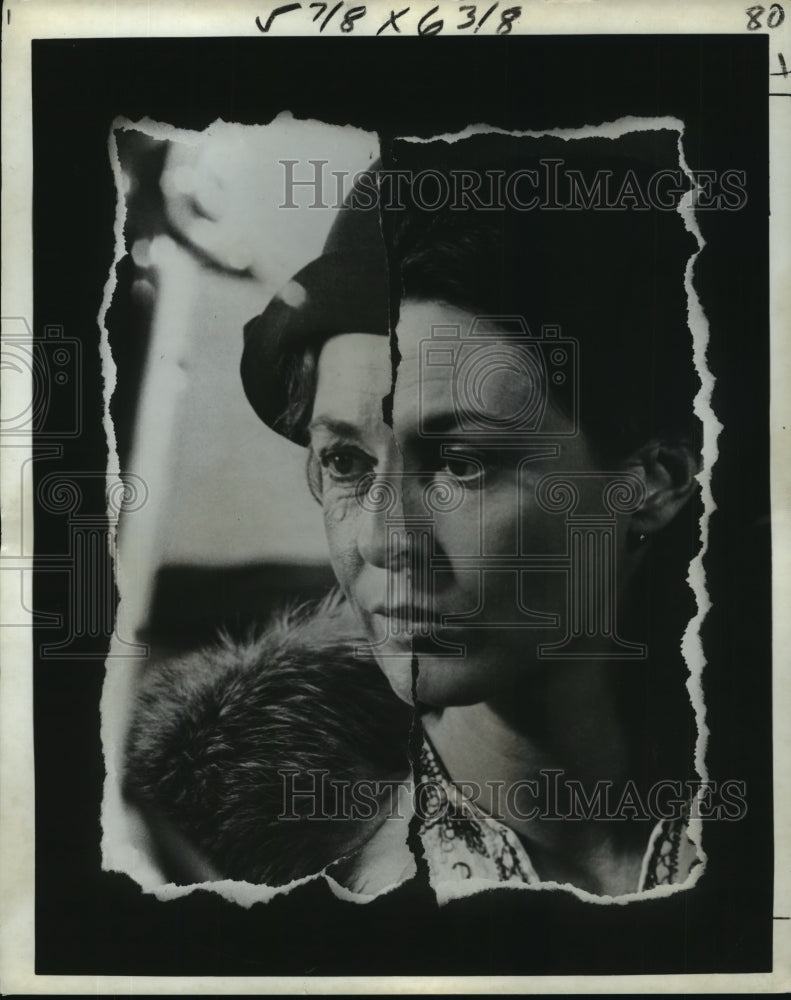 1977 Press Photo Actress Jane Alexander plays two roles. - nop00447