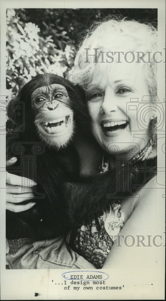1979 Press Photo Actress and singer Edie Adams designs most of her costumes.