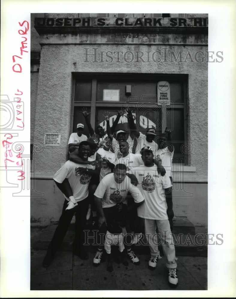 1993 Press Photo The Rebirth Brass Band at Clark High School in New Orleans.- Historic Images