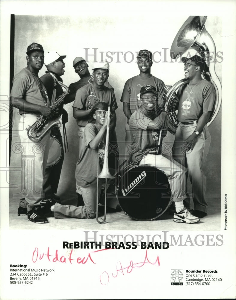 Press Photo The Rebirth Brass Band from New Orleans, Louisiana. - nop00699- Historic Images