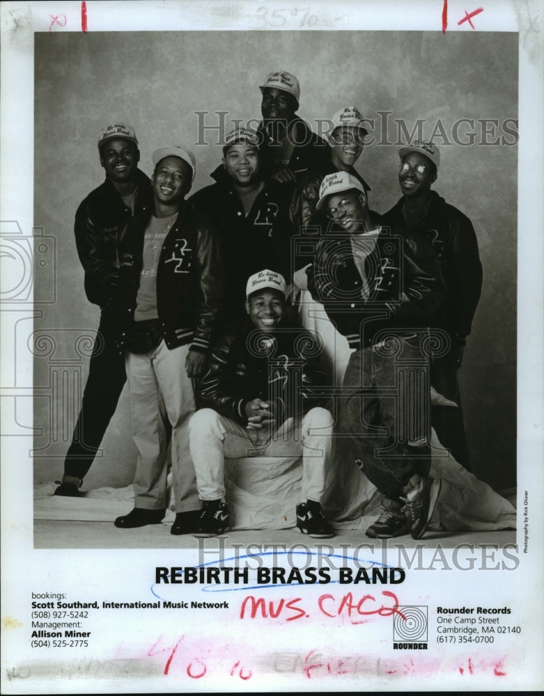 1991 Press Photo The Rebirth Brass Band from New Orleans, Louisiana. - nop00718- Historic Images