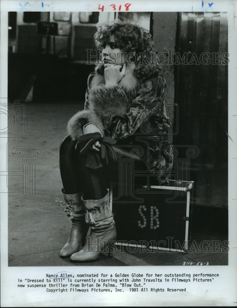 1981 Press Photo Nancy Allen in a scene from Blow Out. - nop00904- Historic Images