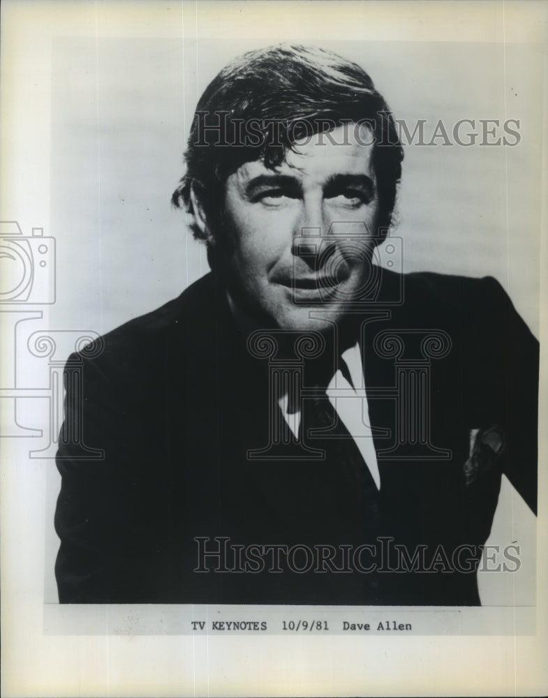 1981 Press Photo Dave Allen, British comedian and actor. - nop00932- Historic Images