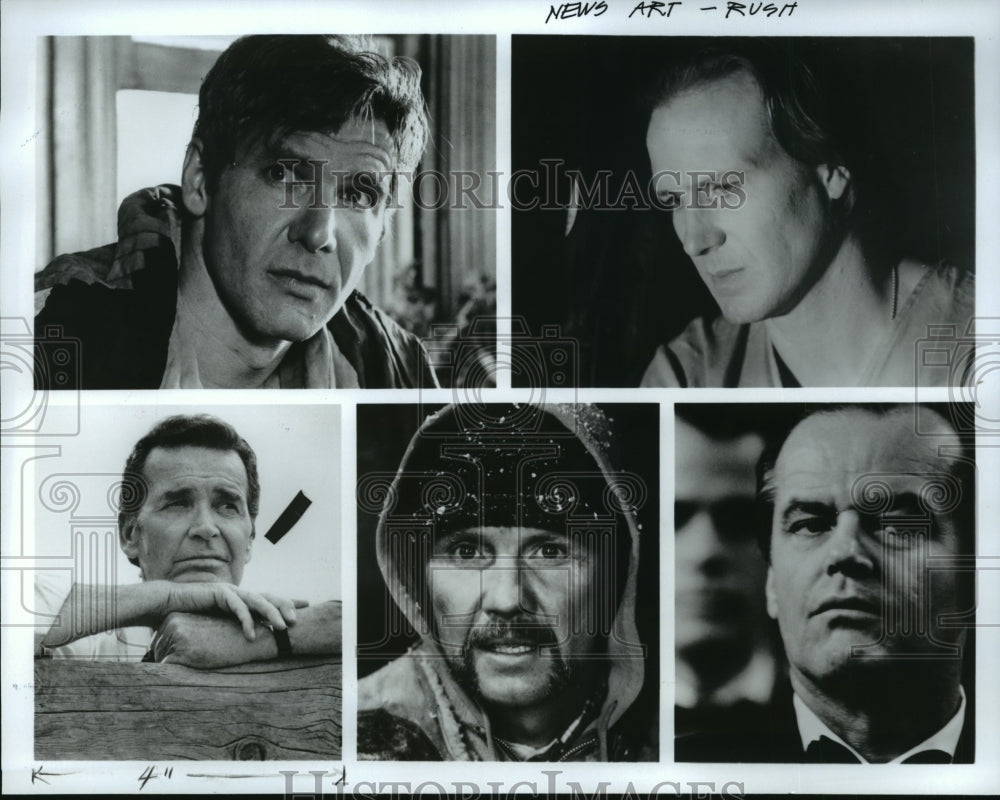 1986 Press Photo Nominees for Best Actor at the 58th Annual Academy Awards.