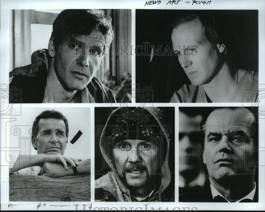 1986 Press Photo Nominees for Best Actor at the 58th Annual Academy Awards.
