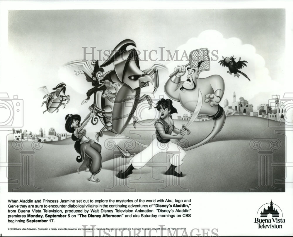 1994 Press Photo A scene from Disney&#39;s Aladdin, television show. - nop01063