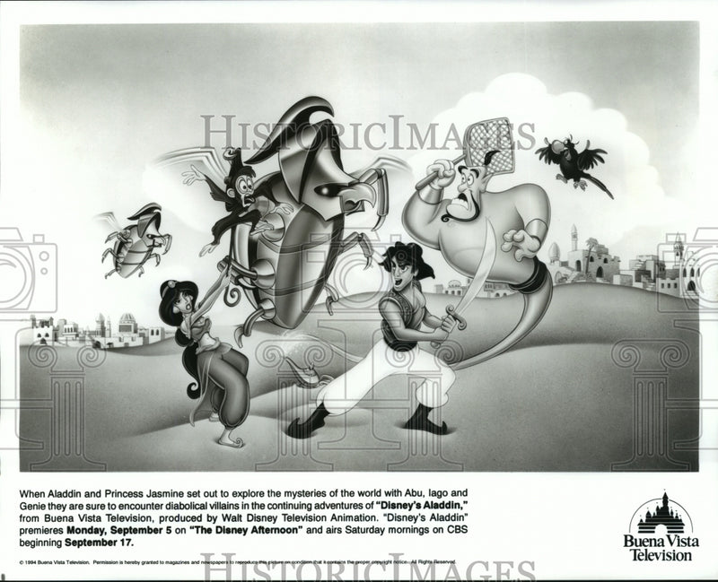 Load image into Gallery viewer, 1994 Press Photo A scene from Disney's Aladdin, television show. - nop01063
