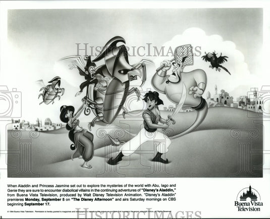 1994 Press Photo A scene from Disney's Aladdin, television show. - nop01063