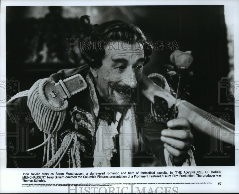1988 Press Photo John Neville in a scene from The Adventures of Baron Munchausen