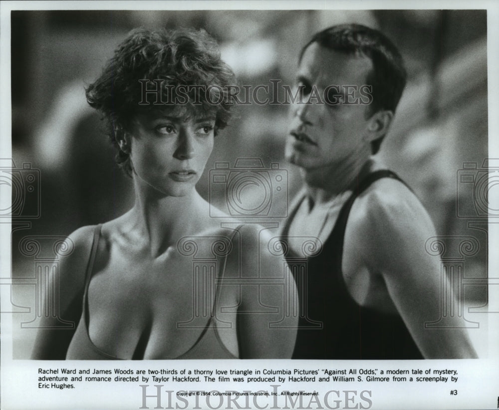 1984 Press Photo Rachel Ward and James Woods in Against All Odds. - nop01093- Historic Images