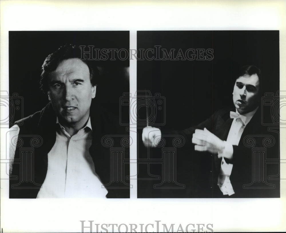 1991 Press Photo Claudio Abbado conducts the Vienna Philharmonic orchestra.- Historic Images