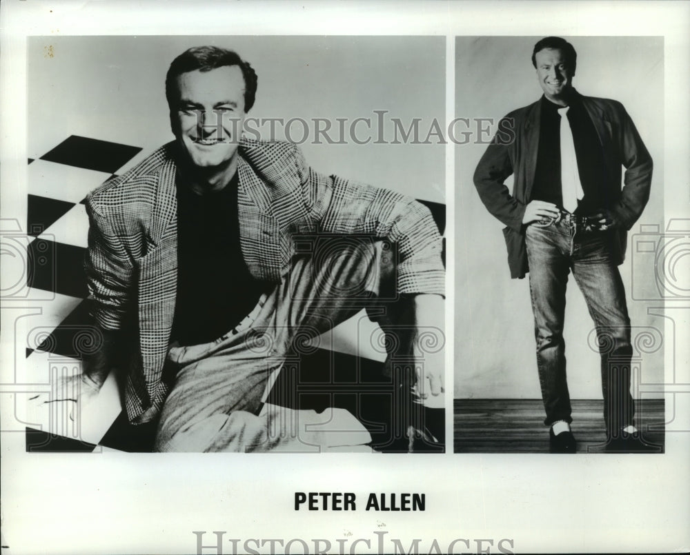 1988 Press Photo Peter Allen stars in the title role in Legs Diamond.- Historic Images