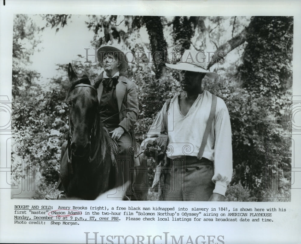 1984 Press Photo Mason Adams and Avery Brooks in Solomon Northup's Odyssey.- Historic Images