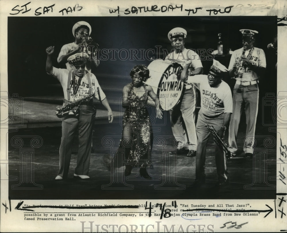 1978 Press Photo The Olympia Brass Band on Fat Tuesday and All That Jazz!- Historic Images