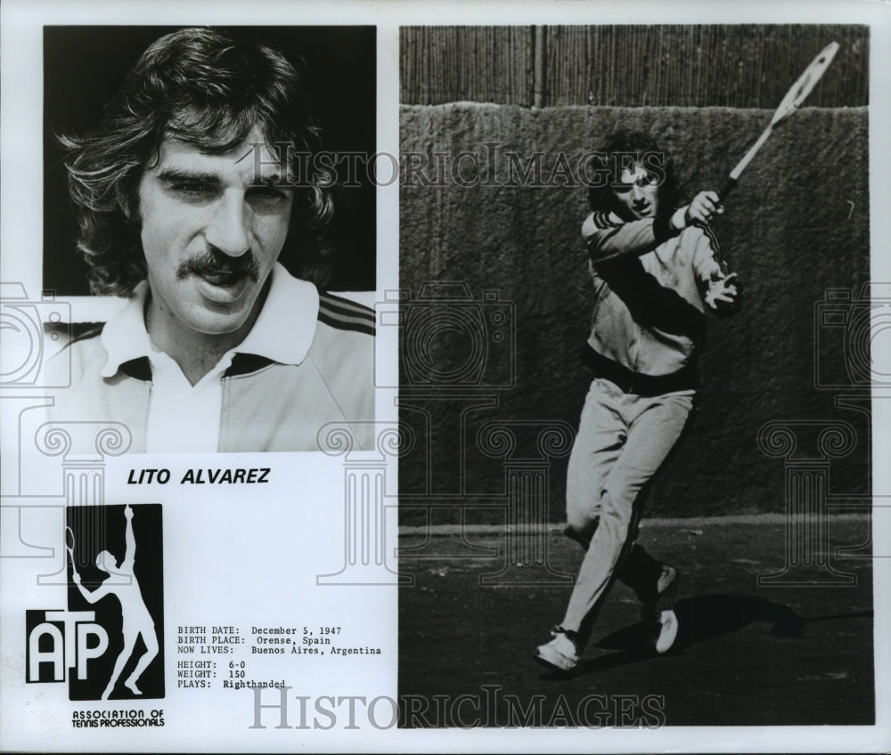 1979 Press Photo Lito Alvarez, professional tennis player from Spain.- Historic Images