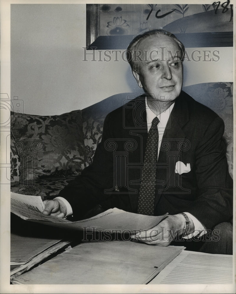 1961 Press Photo Veteran Radio &amp; Television Musical Director Howard Barlow- Historic Images