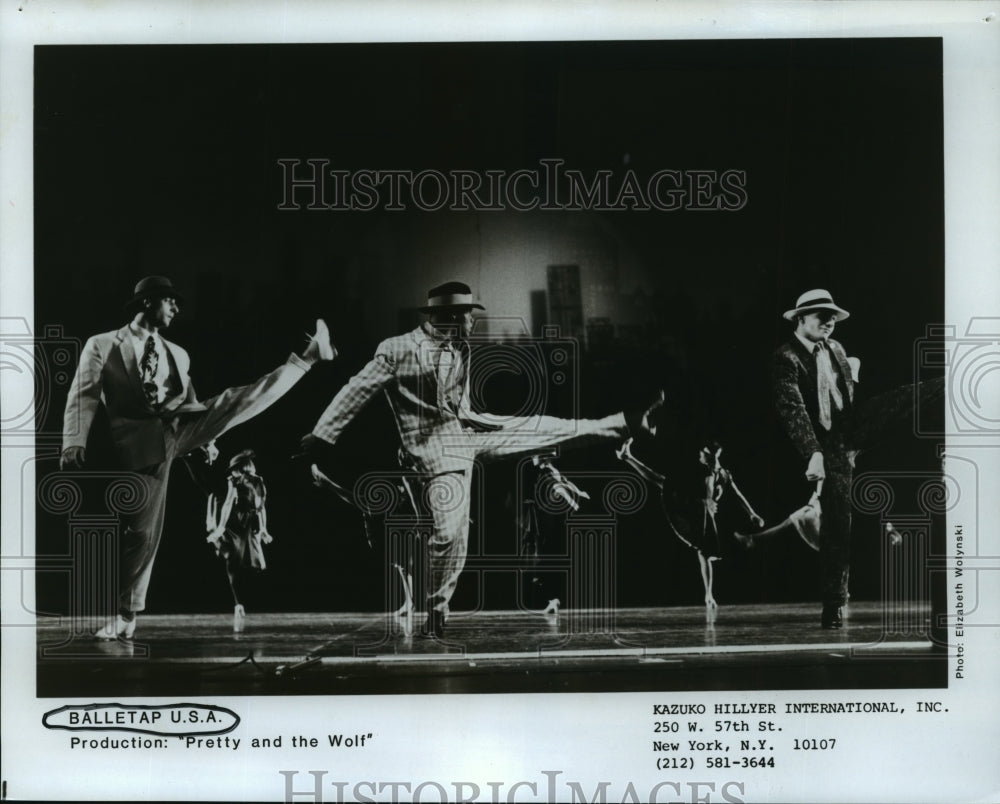 1986 Press Photo Balletap U.S.A. Production "Pretty and the Wolf" - nop05477- Historic Images