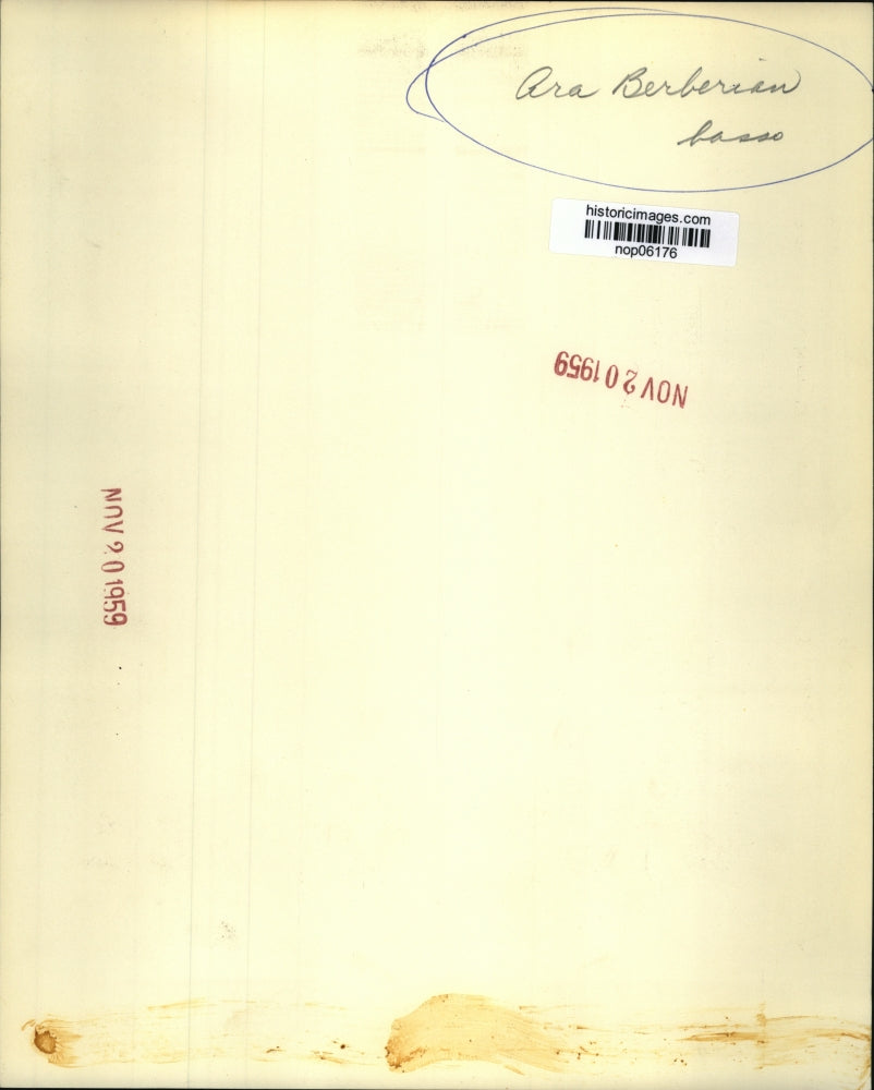 1959 Press Photo Ara Berberian, basso opera singer. - nop06176