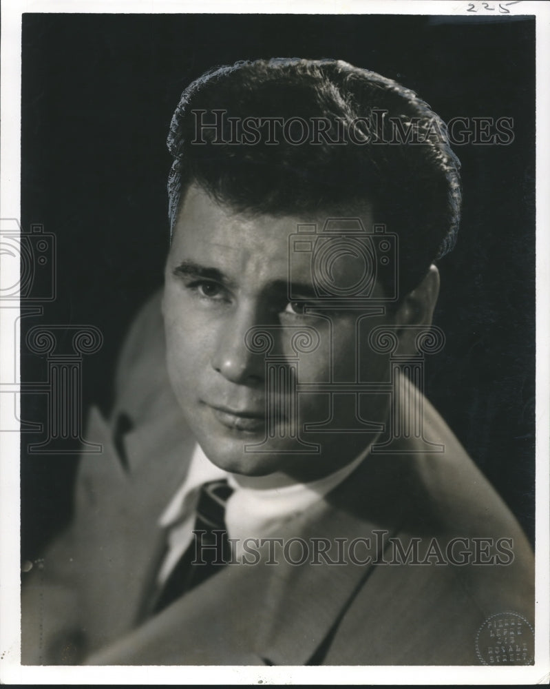 1957 Press Photo Bobby Blanque, singer from New Orleans, Louisiana. - nop07547- Historic Images