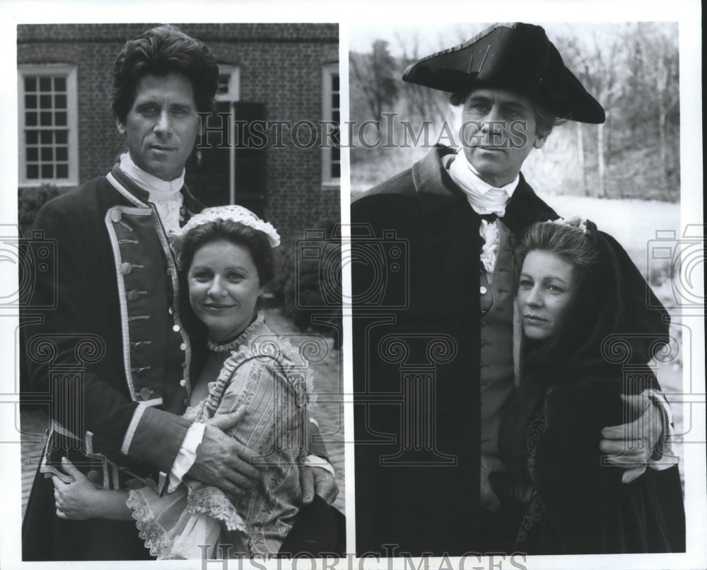 1984 Press Photo Barry Bostwick and Patty Duke Astin in George Washington- Historic Images