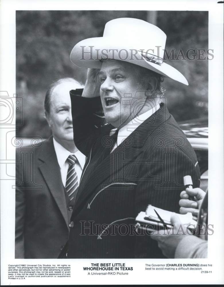 1982 Press Photo Charles Durning stars in &quot;The Best Little Whorehouse in Texas&quot;- Historic Images