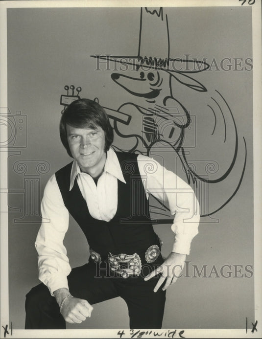 1976 Press Photo Glen Campbell - Musician in "Down Home-Down Under" Special