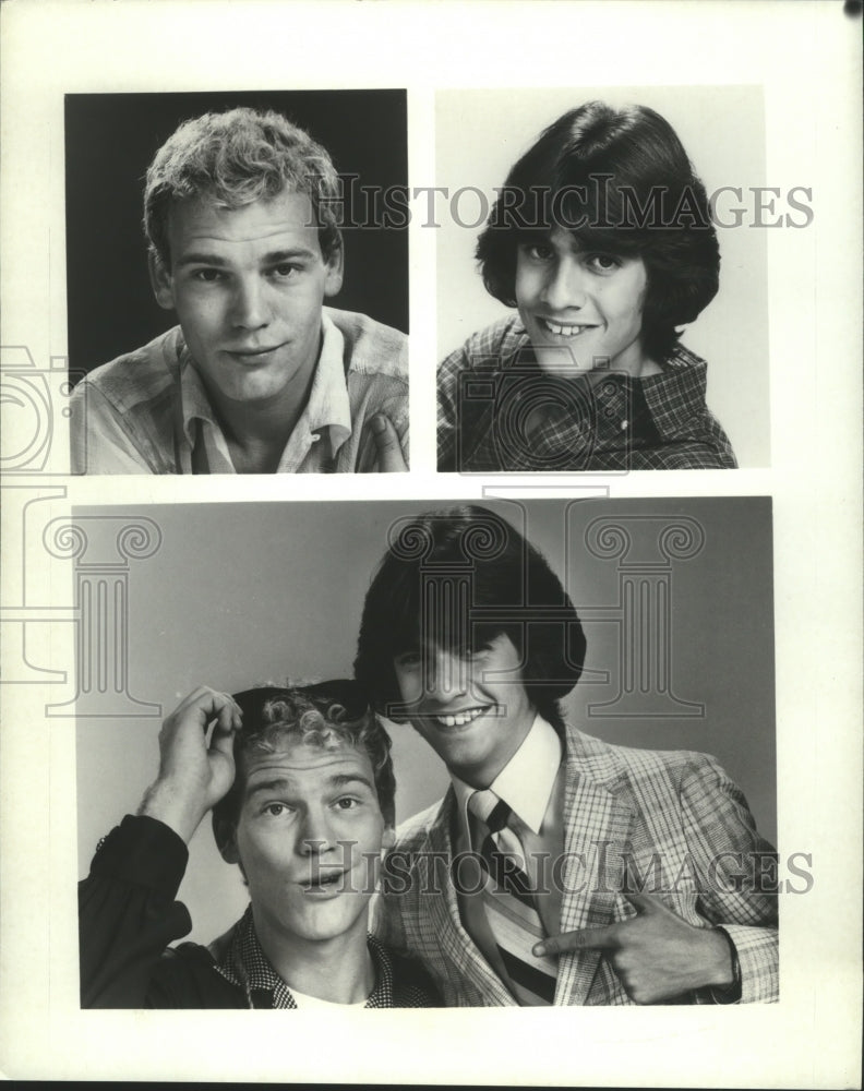 1982 Press Photo Merritt Butrick and John Femia on Square Pegs, on CBS.- Historic Images