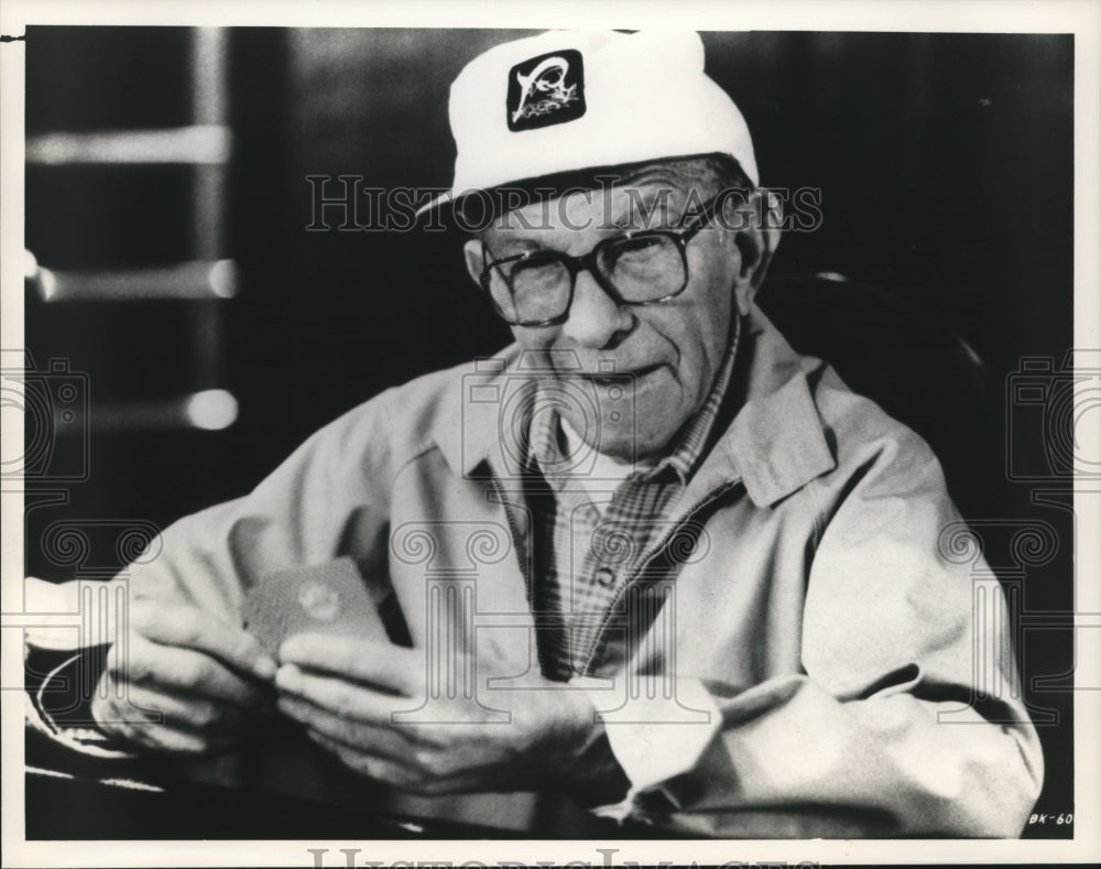 1987 Press Photo George Burns plays both God and Satan in Oh God! You Devil