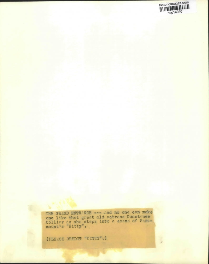 1944 Press Photo Constance Colllier makes a grand entrance in Kitty. - nop14946