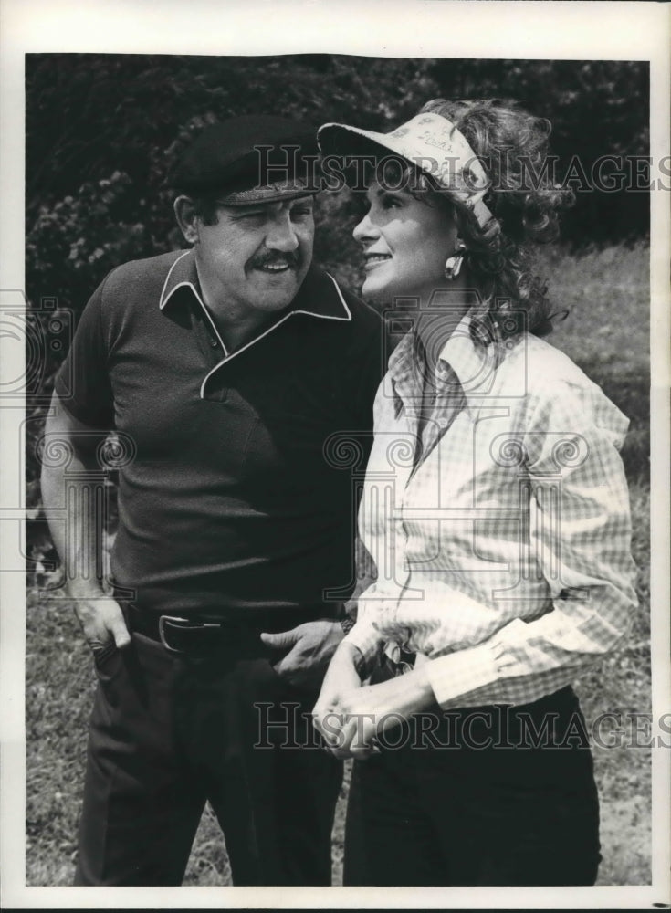 1980 Press Photo Alex Karras and Susan Clark in Jimmy B. and Andre, on CBS.
