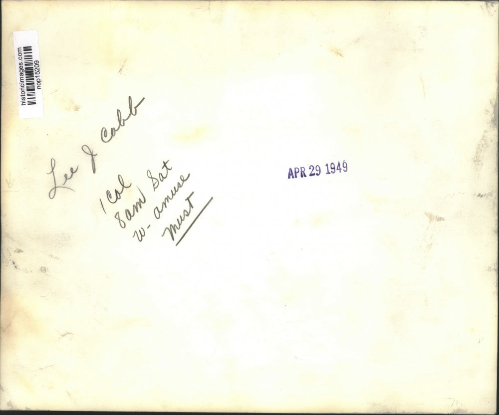 1949 Press Photo Lee J. Cobb, William Holden & Nina Foch in "The Dark Past."