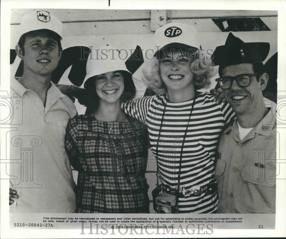 1979 Press Photo Ron Howard and Candy Clark star in More American Graffiti.