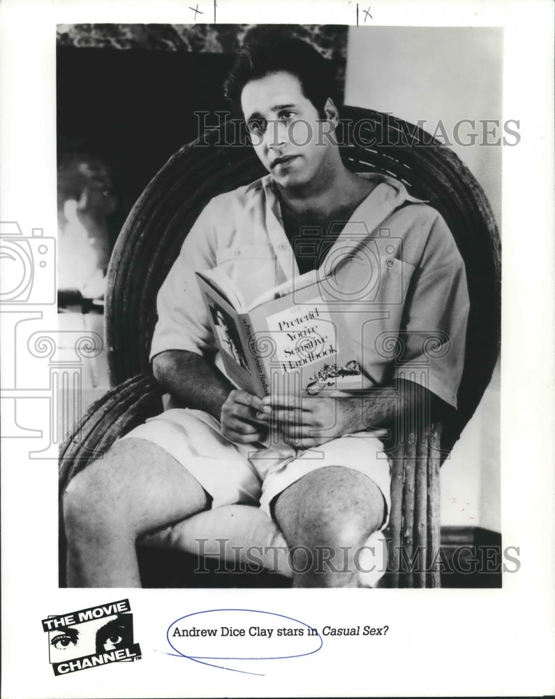 1989 Press Photo Andrew Dice Clay stars in Casual Sex?, on The Movie Channel.