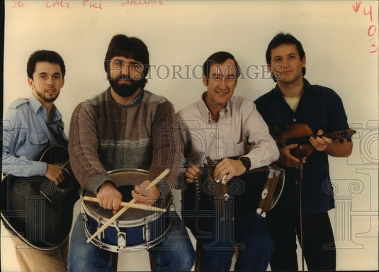 1988 Press Photo Members of the La Touche Cajun Band - nop16298- Historic Images