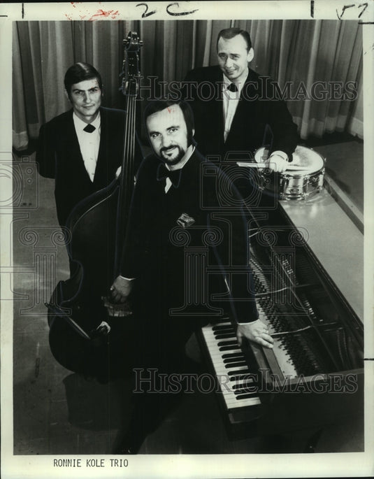 1972 Press Photo Ronnie Kole Trio performs at Fairmont Court in New Orleans.