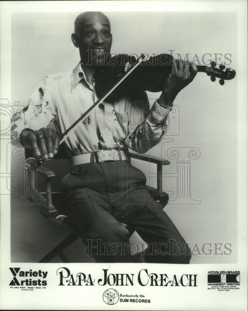 Press Photo Papa John Creach, entertainer and recording artsist for DJM Records- Historic Images