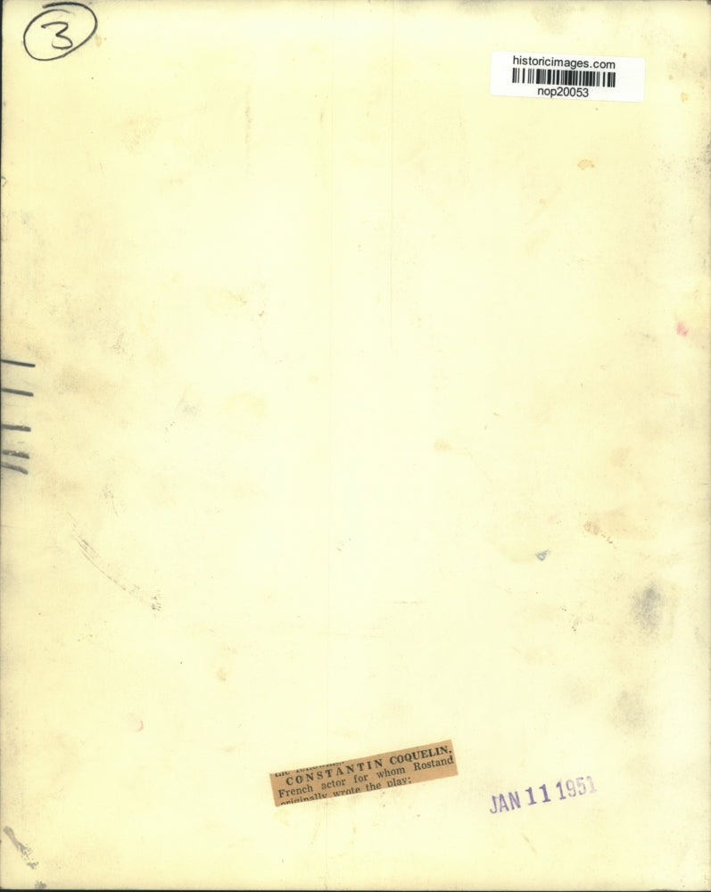 1950 Press Photo Constantin Coquelin, French Actor - nop20053