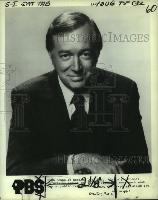 1976 Press Photo Hugh Downs is the host of "Over Easy," on PBS. - nop20539