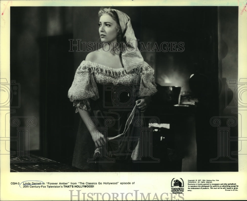 1976 Press Photo Linda Darnell in "Forever Amber," 20th Century-Fox - nop21128