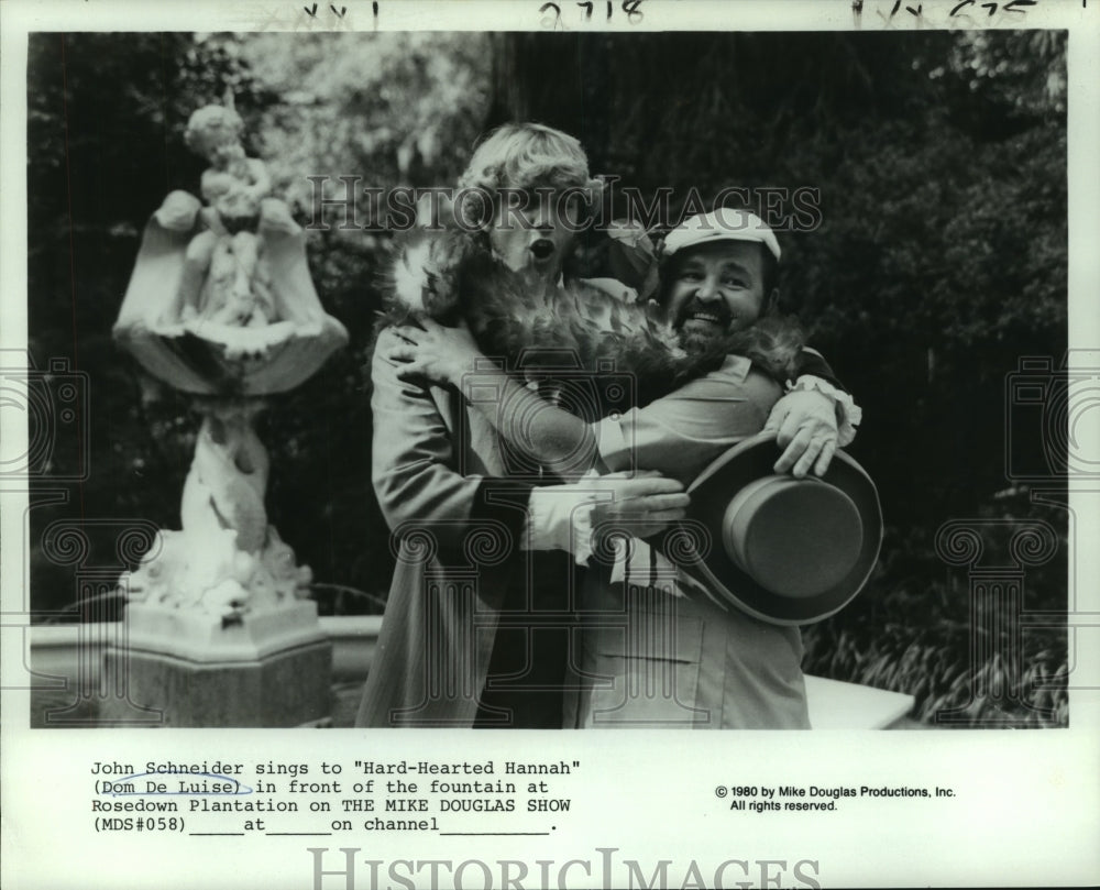 1980 Press Photo John Schneier and Dom DeLuise in "Hard-Hearted Hannah"