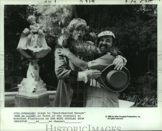 1980 Press Photo John Schneier and Dom DeLuise in "Hard-Hearted Hannah"