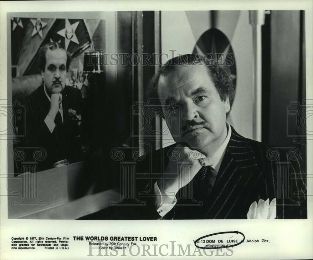 1977 Press Photo Dom De Luise, "The Worlds Greatest Lover" - nop21487