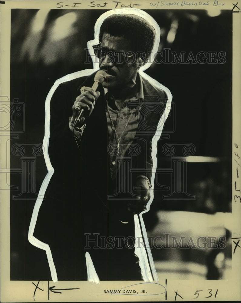 1973 Press Photo Sammy Davis Jr., American singer, dancer, actor, and comedian.- Historic Images