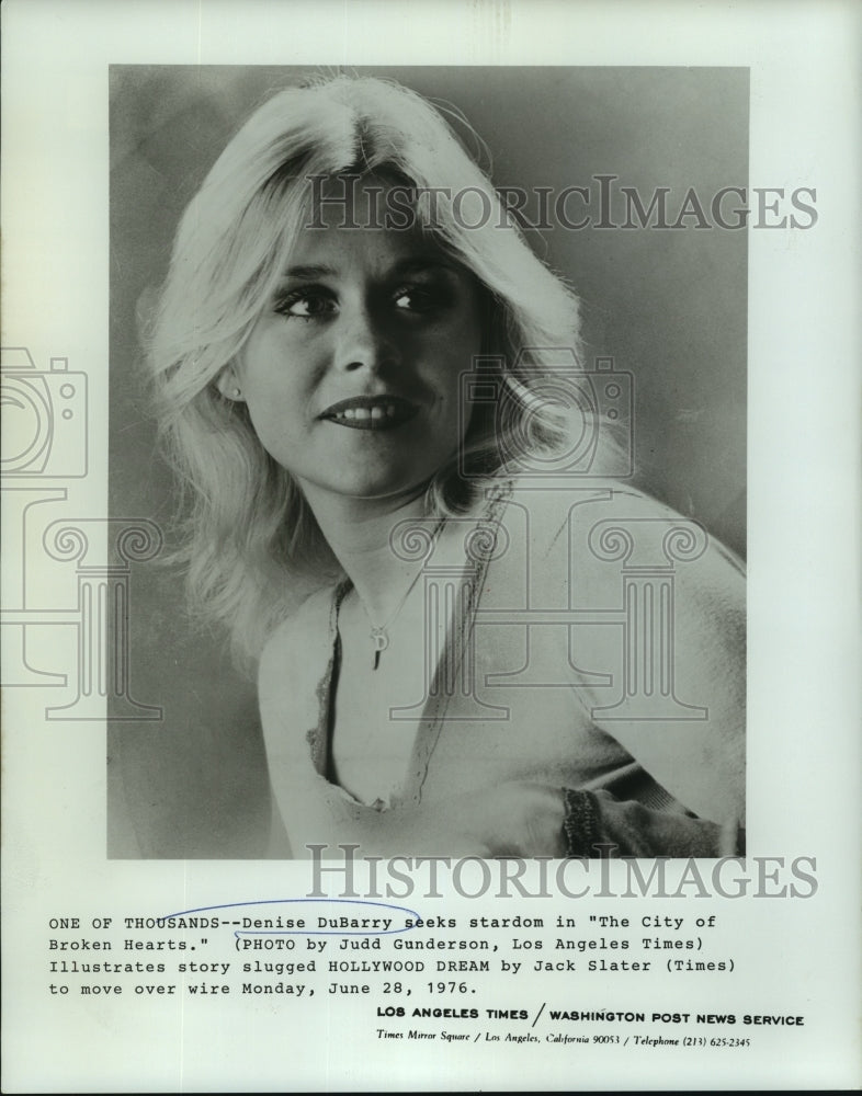 1976 Press Photo Denise DuBarry stars in The City of Broken Hearts. - nop22152
