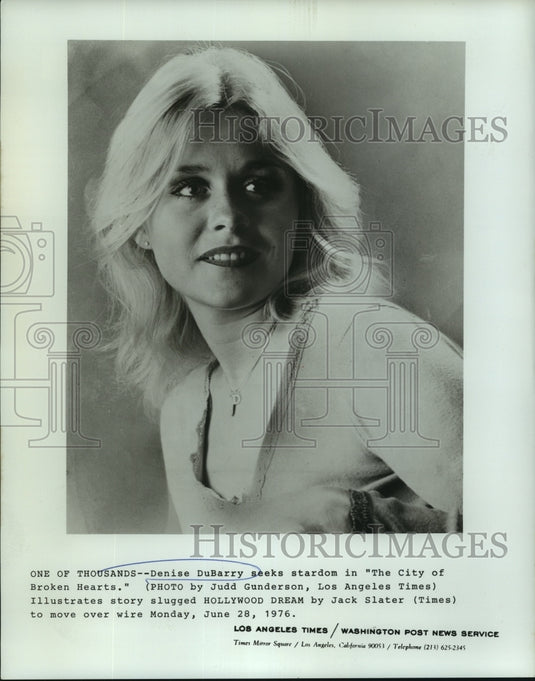 1976 Press Photo Denise DuBarry stars in The City of Broken Hearts. - nop22152