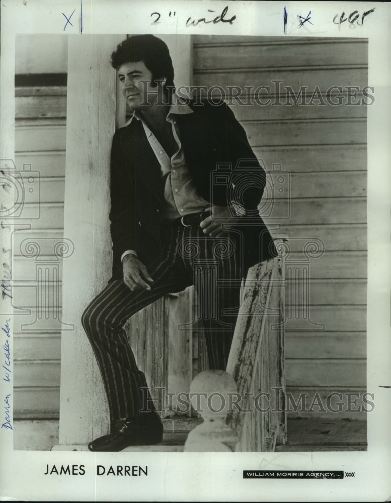 1977 Press Photo James Darren, actor, singer and nightclub performer.